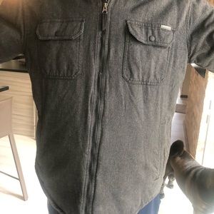Eddie Bauer XL grey fleece lined jacket